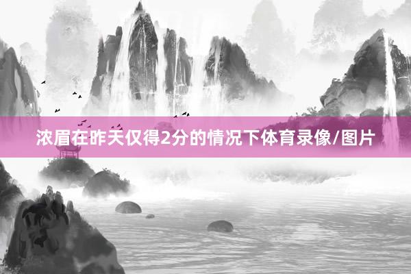 浓眉在昨天仅得2分的情况下体育录像/图片