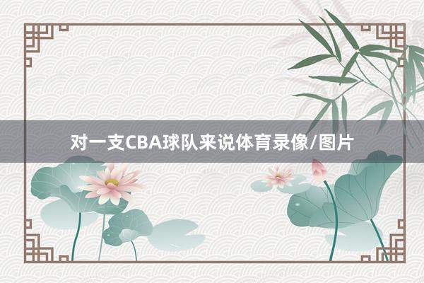 对一支CBA球队来说体育录像/图片