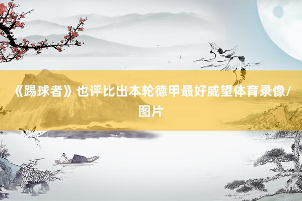 《踢球者》也评比出本轮德甲最好威望体育录像/图片