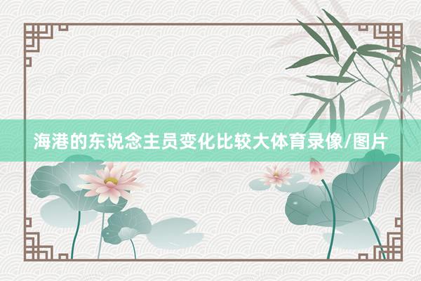 海港的东说念主员变化比较大体育录像/图片