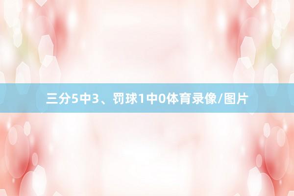 三分5中3、罚球1中0体育录像/图片