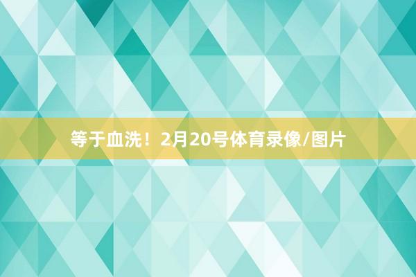 等于血洗！2月20号体育录像/图片