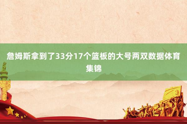 詹姆斯拿到了33分17个篮板的大号两双数据体育集锦