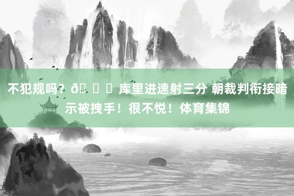 不犯规吗？🙁库里进速射三分 朝裁判衔接暗示被拽手！很不悦！体育集锦