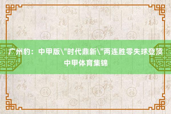 广州豹：中甲版