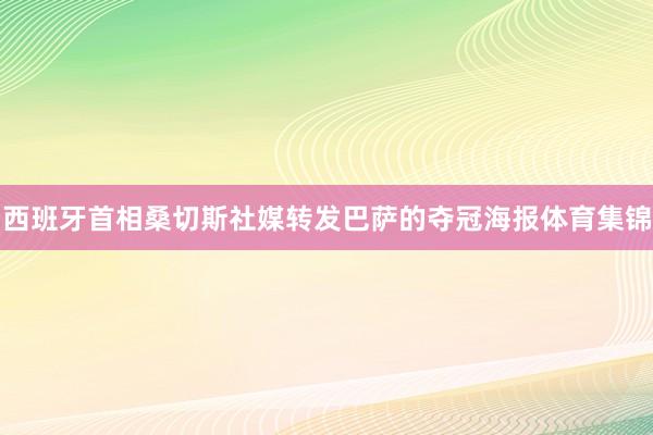 西班牙首相桑切斯社媒转发巴萨的夺冠海报体育集锦