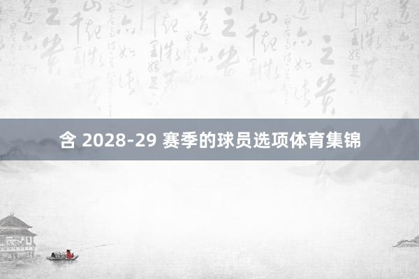 含 2028-29 赛季的球员选项体育集锦