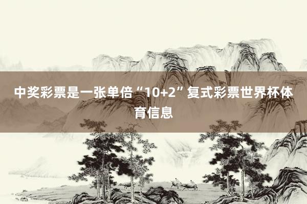 中奖彩票是一张单倍“10+2”复式彩票世界杯体育信息