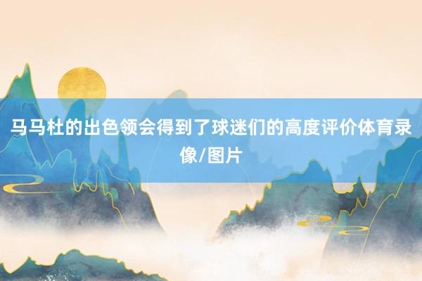 马马杜的出色领会得到了球迷们的高度评价体育录像/图片