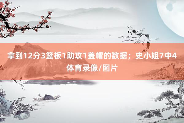 拿到12分3篮板1助攻1盖帽的数据；史小姐7中4体育录像/图片
