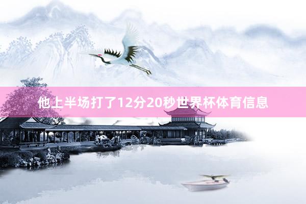他上半场打了12分20秒世界杯体育信息