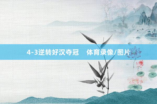 4-3逆转好汉夺冠    体育录像/图片