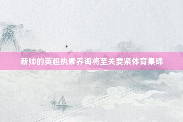 新帅的英超执素养诲将至关要紧体育集锦