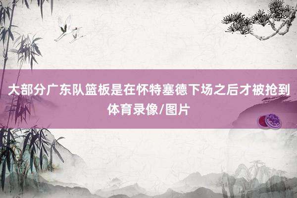 大部分广东队篮板是在怀特塞德下场之后才被抢到体育录像/图片