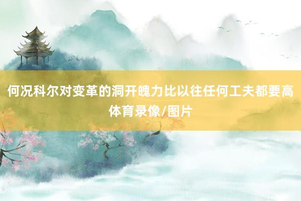 何况科尔对变革的洞开魄力比以往任何工夫都要高体育录像/图片