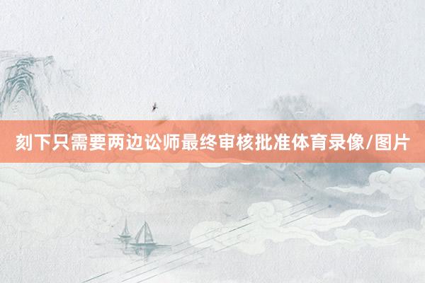 刻下只需要两边讼师最终审核批准体育录像/图片